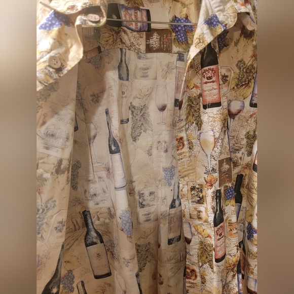 Wave Shoppe San Diego Hawaiian Shirt Wine Vineyard Print Mens 2XL - Picture 4 of 9